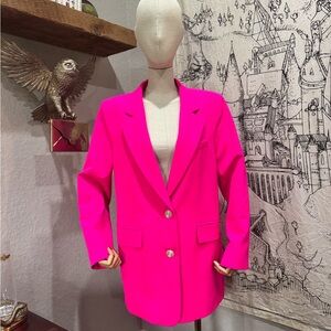 Vibrant Hot Pink Women's Blazer
